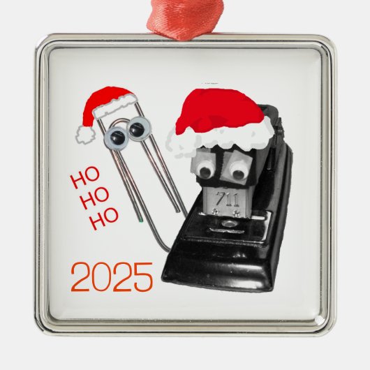 Santa Stapler Merry Christmas Ornament (Voorkant)