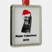 Santa Stapler Merry Kerstmis 2010 Metalen Ornament (Rechts)