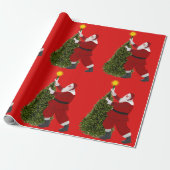 Santa Star’s De Rode Boom Inpakpapier (Uitgerold)