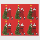 Santa Star’s The Tree Red Wrapping Paper Cadeaupapier (Vlak)