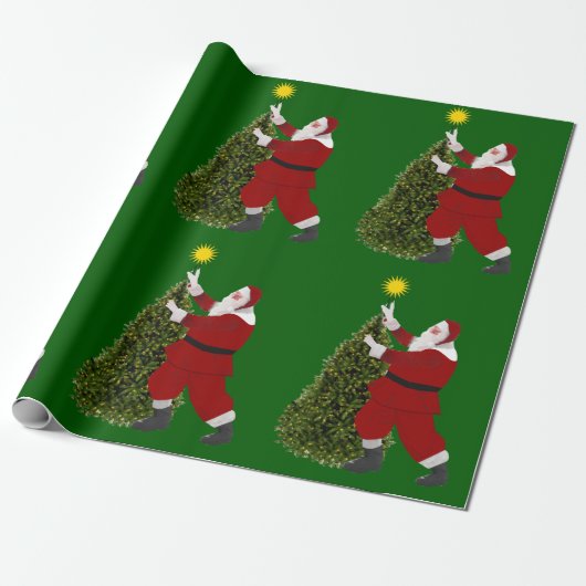 Santa Star’s The Tree Wrapping Paper Cadeaupapier (Uitgerold)
