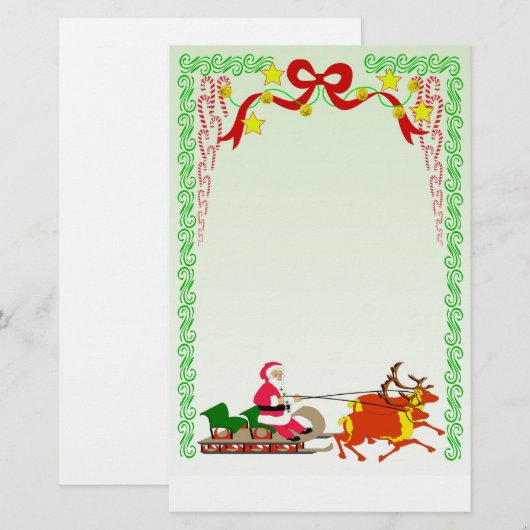 Santa Stationery Briefpapier (Voorkant / Achterkant)