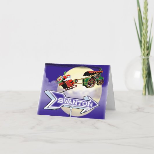 Santa Steam Tractor Swanton Kaart (Voorkant)