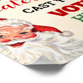 Santa Stem Voor Lelijkste Kersttrui Teken Poster (Hoek)