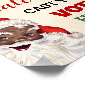 Santa Stem Voor Lelijkste Kersttrui Teken Poster (Hoek)