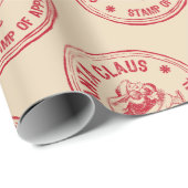 Santa Stempel van Goedkeuring Cadeaupapier (Rol Hoek)