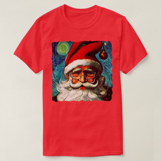 Santa Sterrennacht T-shirt (Design voorkant)
