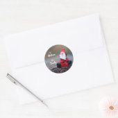 Santa sticker met naar en van (Envelop)