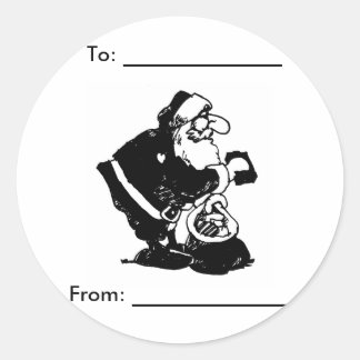 Santa StickerTag 02 Ronde Sticker