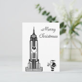 Santa stijl New York City Kerst Feestdagenkaart (Staand voorkant)
