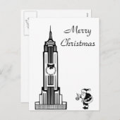 Santa stijl New York City Kerst Feestdagenkaart (Voorkant / Achterkant)