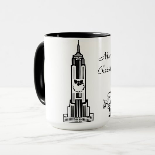 Santa  stijl New York City kerst Mok (Voorkant links)