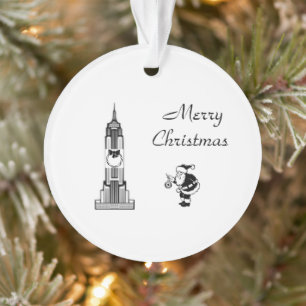 Santa  stijl New York City Kerst Ornament