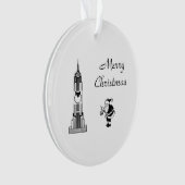 Santa  stijl New York City Kerst Ornament (voorkant)