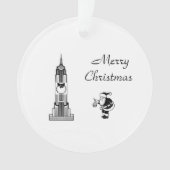 Santa  stijl New York City Kerst Ornament (voorkant)