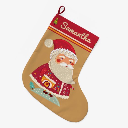  Santa Stocking Grote Kerstsok (Voorkant (Hangend))