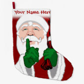 Santa Stocking persoonlijke kerstcadeautjes Grote Kerstsok (Voorkant)