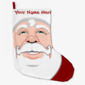 Santa Stocking persoonlijke kerstcadeautjes Grote Kerstsok (Voorkant)