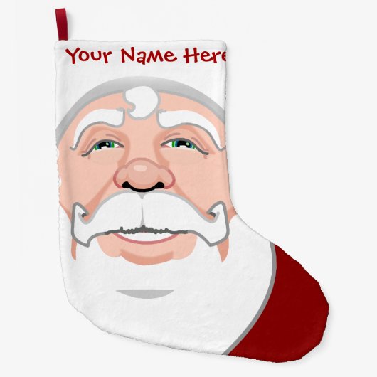 Santa Stocking persoonlijke kerstcadeautjes Grote Kerstsok (Voorkant)