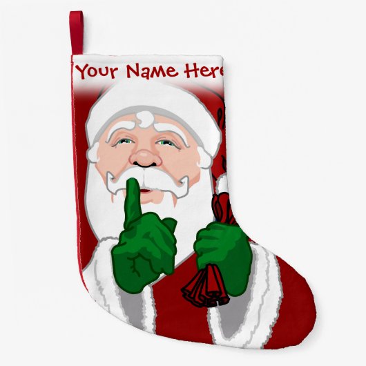 Santa Stocking persoonlijke kerstcadeautjes Kleine Kerstsok (Voorkant)
