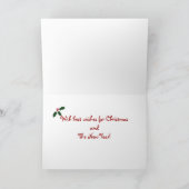 Santa Stocking Yellow Lab Puppy Cartoon Feestdagen Kaart (Binnen)