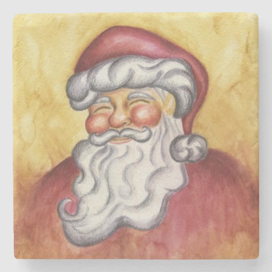 Santa Stone Onderzetter (Voorkant)