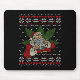 Santa Stoner Roken Wiet Humor Lelijke Kerst Muismat