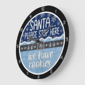 Santa Stop Here Cookies Grote Klok (Hoek)