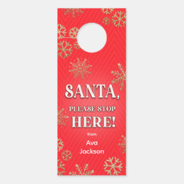 Santa Stop hier Elegant Deurhanger