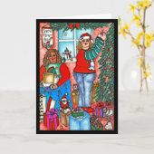 Santa Stop hier Kaart (Gele Bloem)