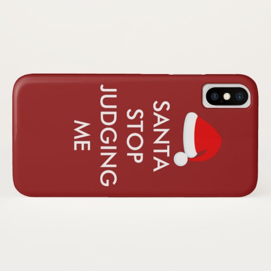 SANTA STOP JUDGING ME iPhone Case (Achterkant (horizontaal))