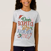 Santa Stop met me te beoordelen T-shirt (Voorkant)