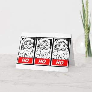 Santa Street Art: HO HO Feestdagen Kaart