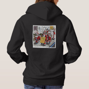 Santa Strike dames zwarte hoodie achterkant