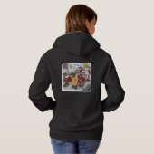 Santa Strike dames zwarte hoodie achterkant (Achterkant volledig)