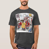 Santa Strike men charcoal T-shirt (Voorkant)