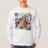 Santa Strike men white long sleeve shirt (Voorkant)