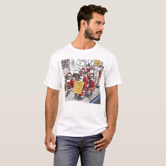 Santa Strike men white T-shirt (Voorkant volledig)