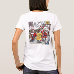 Santa Strike vrouwen wit T-shirt achterkant