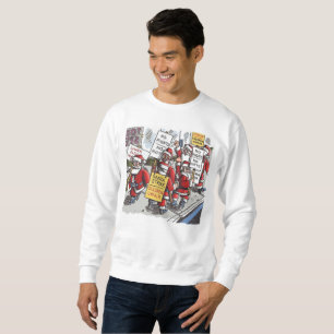 Santa Strike witte sweatshirt voor mannen