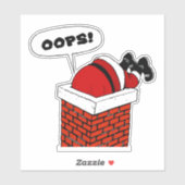 Santa Stuck in Chiminey Sticker (Vel)