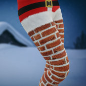 Santa Stuck in Chimney Funny Kerstfeestmaal Leggings