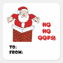 Santa Stuck in Chimney Ho Ho Oops.