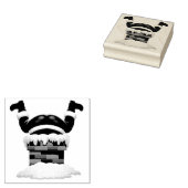 Santa Stuck in de schoorsteen Rubberstempel (Gestempeld)
