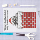 Santa Stuck in een schoorsteenpas Tissuepapier (Craft)