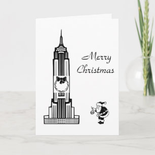 Santa Style New York City-kerstkaart Feestdagen Kaart