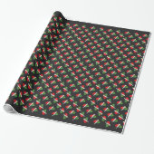 Santa Sugar Skull Cadeaupapier (Uitgerold)