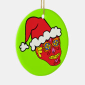 Santa Sugar Skull Keramisch Ornament (Rechts)