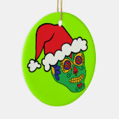 Santa Sugar Skull Keramisch Ornament (Rechts)