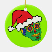 Santa Sugar Skull Keramisch Ornament (Achterkant)